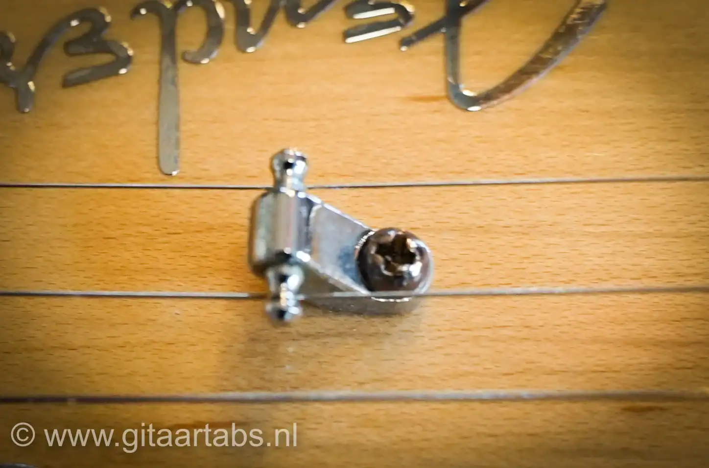 Dunne snaren bevestigen elektrische gitaar