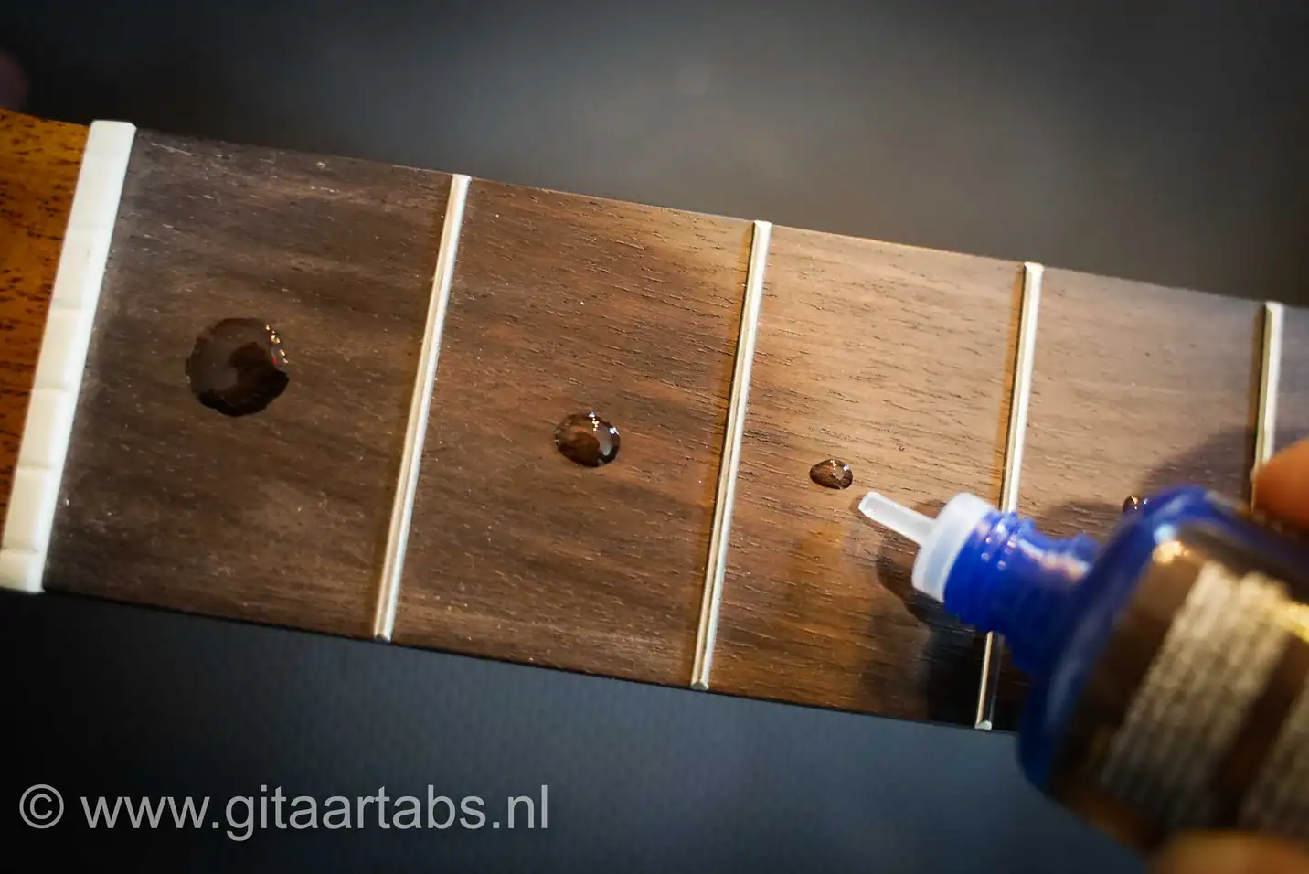 Toets oliën klassieke gitaar