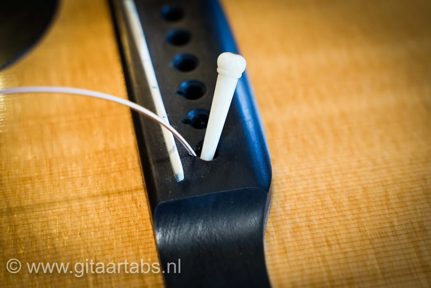 snaren plaatsen in zadel